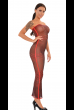 Дълга рокля без презрамки от 3D Printed Datex